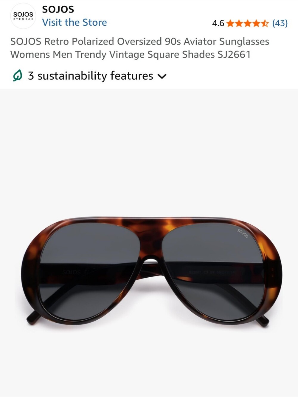 NWT Sojos Sunglasses